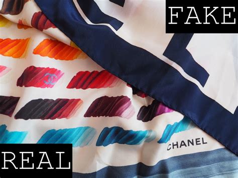 how to identify a real chanel scarf|real v scarf.